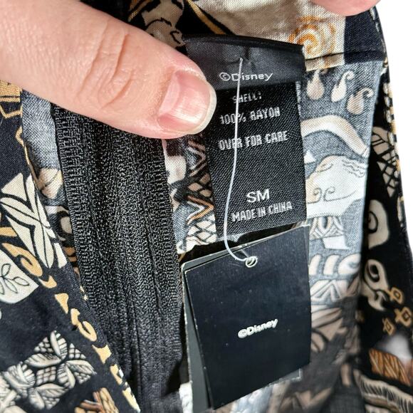 Disney Moana NWT Women's Junior Small Black Retro Wrap Knee Length Skirt - Picture 5 of 10